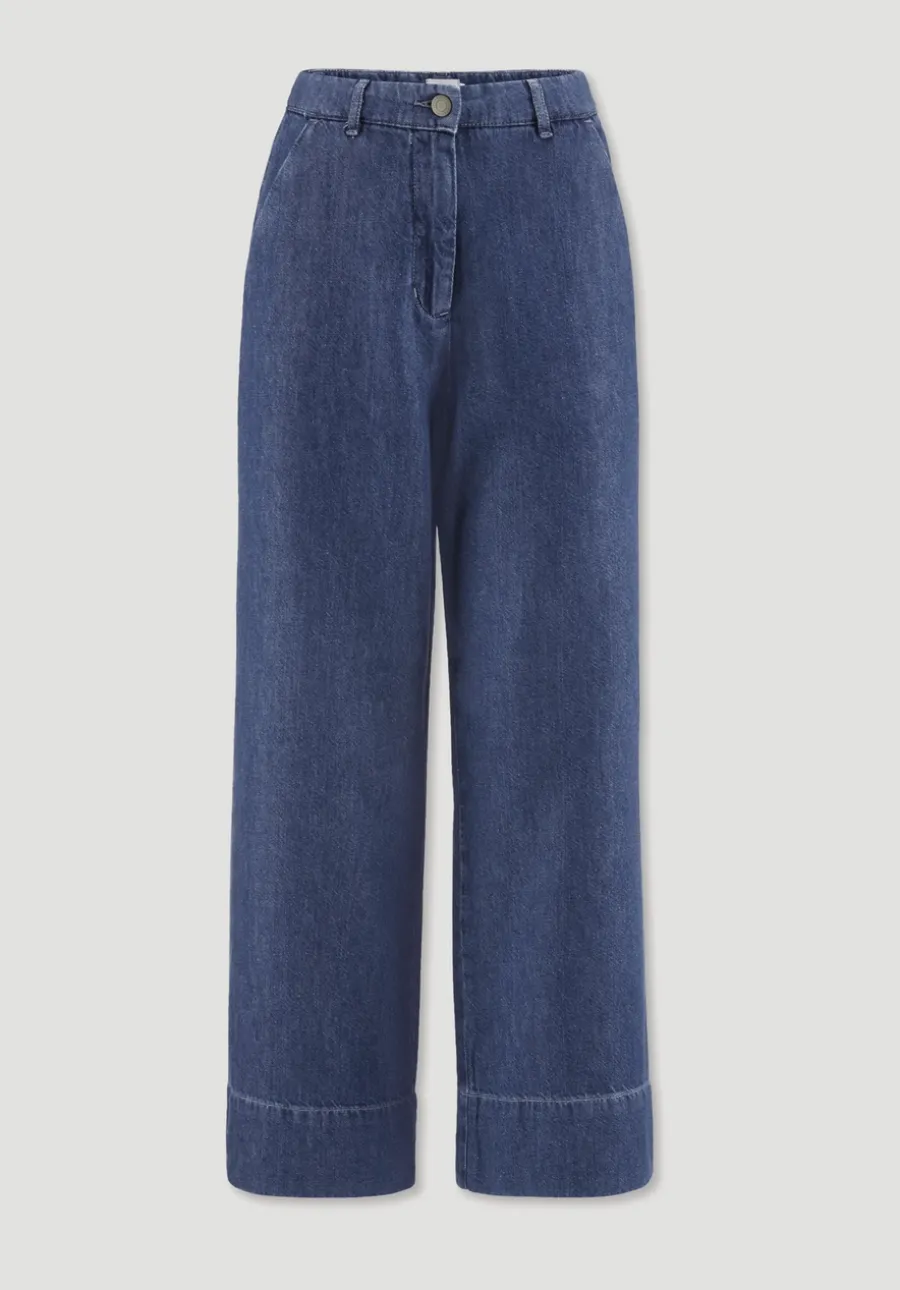 Jeans ENNELIE Culotte Wide Leg aus Bio-Baumwolle mit TENCEL™ Lyocell und Leinen von hessnatur