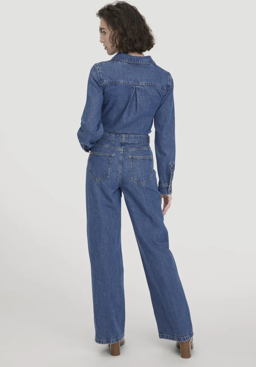 Jeans Overall Wide Leg aus Bio-Baumwolle mit TENCEL™ Lyocell von hessnatur