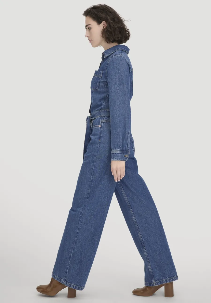 Jeans Overall Wide Leg aus Bio-Baumwolle mit TENCEL™ Lyocell von hessnatur