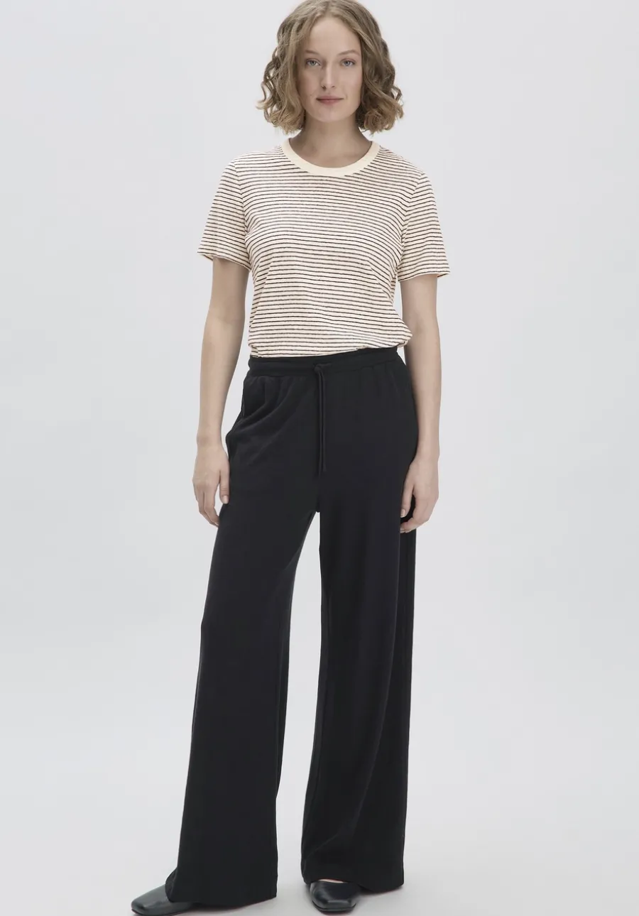 Jersey Hose Wide Leg Relaxed aus Leinen und Bio-Baumwolle von hessnatur