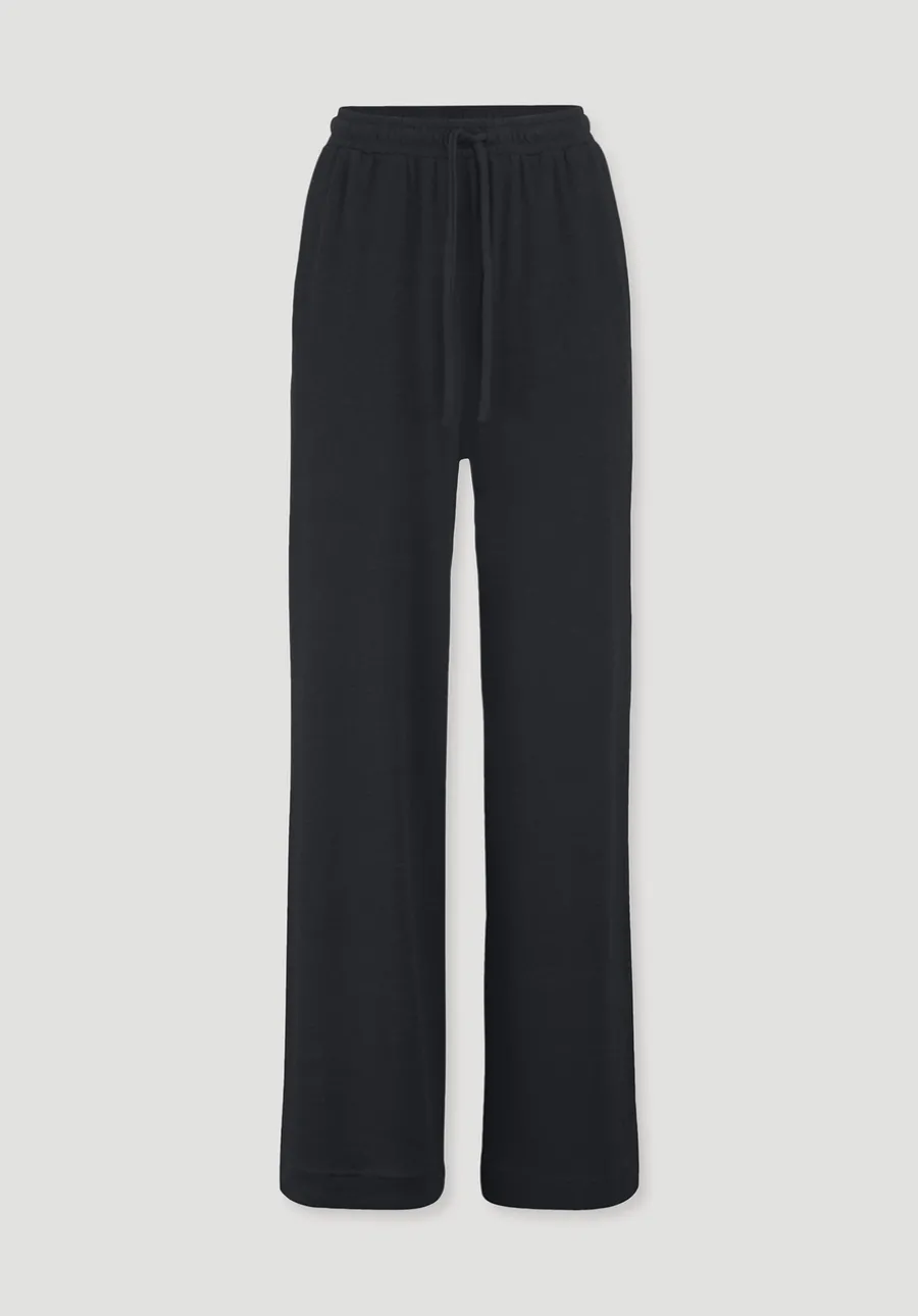 Jersey Hose Wide Leg Relaxed aus Leinen und Bio-Baumwolle von hessnatur