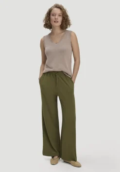 Jersey Hose Wide Leg Relaxed aus Leinen und Bio-Baumwolle von hessnatur