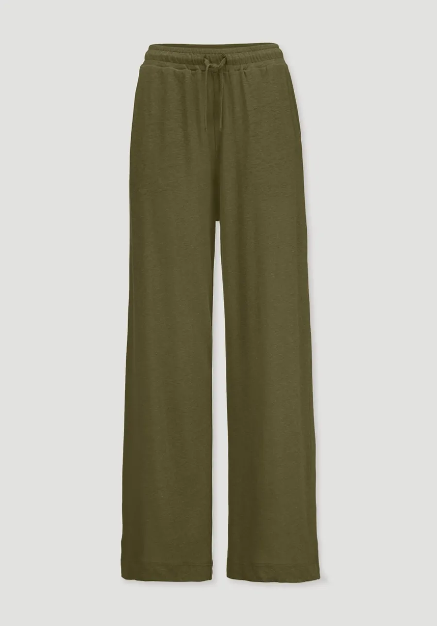 Jersey Hose Wide Leg Relaxed aus Leinen und Bio-Baumwolle von hessnatur