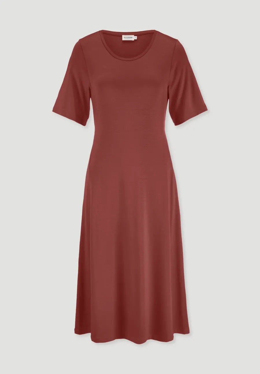 Jersey Kleid Kniebedeckend Slim aus TENCEL™ Lyocell von hessnatur
