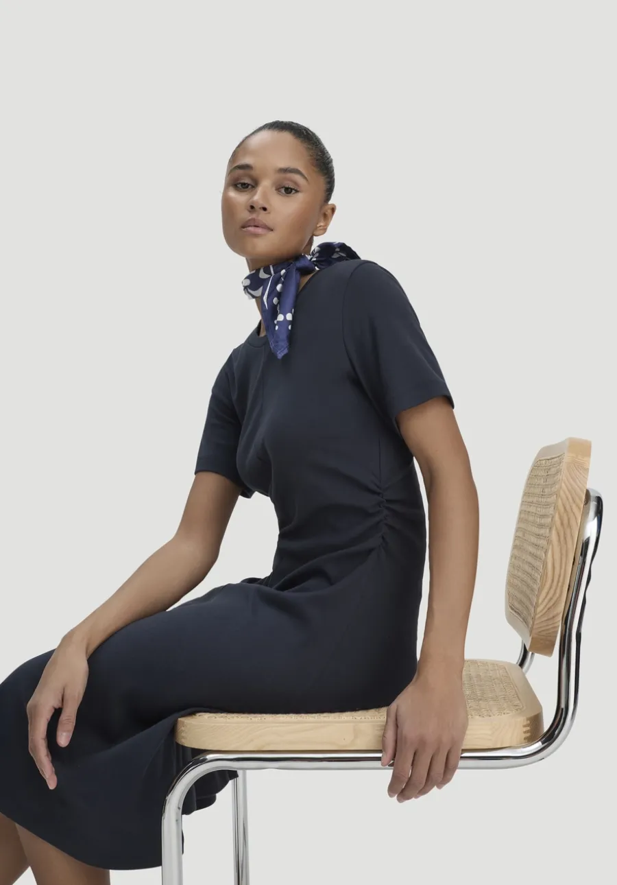Jersey Kleid Kniebedeckend Slim aus reiner Bio-Baumwolle von hessnatur