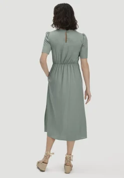 Kleid mit Raffung Midi aus reinem SaXcell®Lyocell von hessnatur