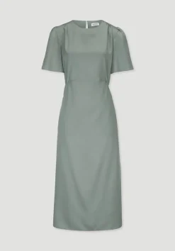 Kleid mit Raffung Midi aus reinem SaXcell®Lyocell von hessnatur