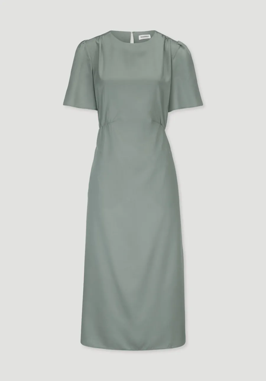Kleid mit Raffung Midi aus reinem SaXcell®Lyocell von hessnatur