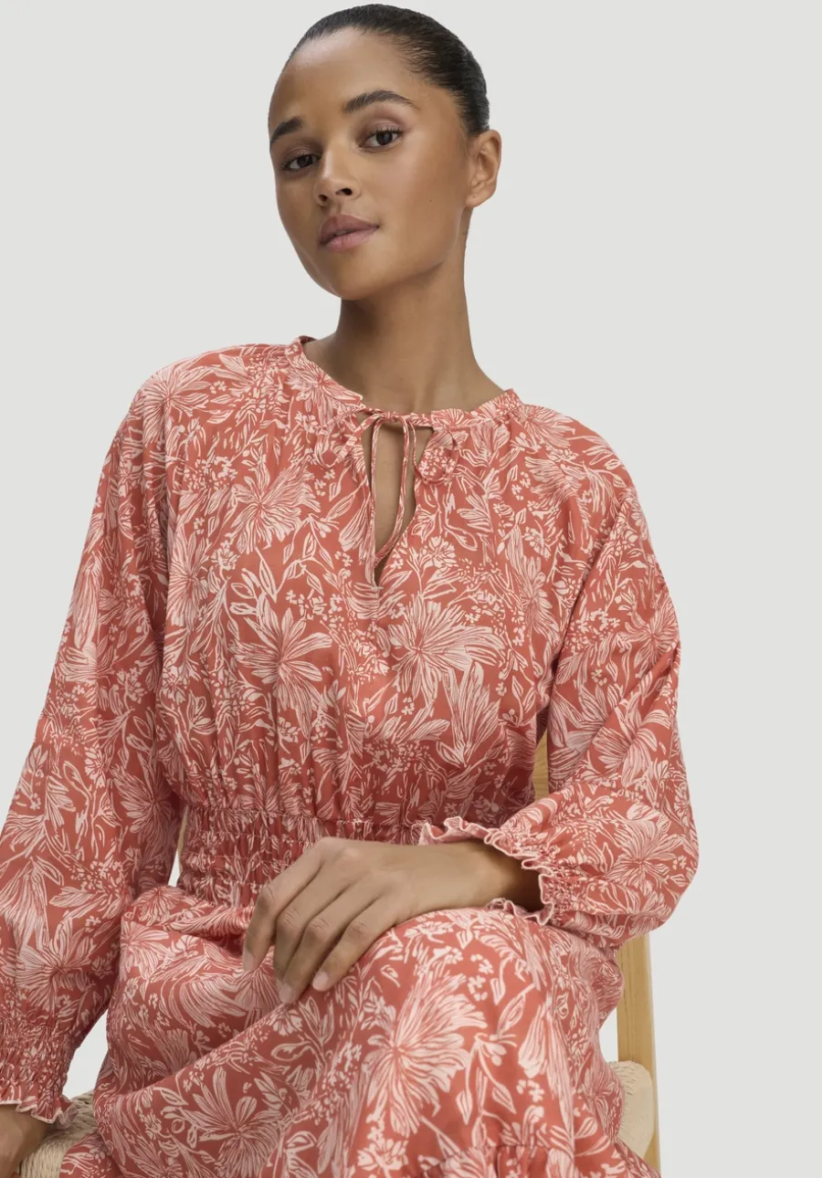 Kleid mit Taillierung Maxi aus reiner Bio-Baumwolle von hessnatur