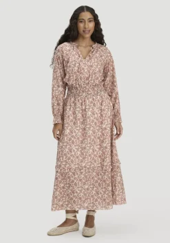 Kleid mit Taillierung Maxi aus reiner Bio-Baumwolle von hessnatur