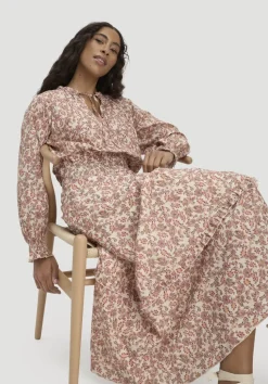 Kleid mit Taillierung Maxi aus reiner Bio-Baumwolle von hessnatur