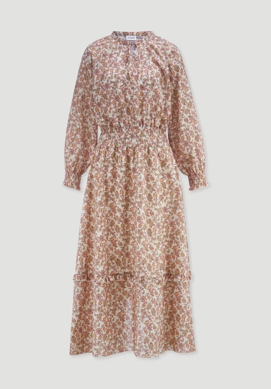 Kleid mit Taillierung Maxi aus reiner Bio-Baumwolle von hessnatur