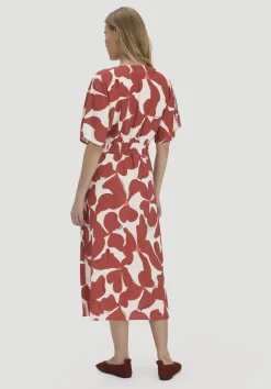 Kleid mit Taillierung Midi aus reinem Leinen von hessnatur