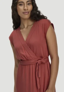 Kleid mit Wickeloptik Midi aus LENZING™ ECOVERO™ von hessnatur