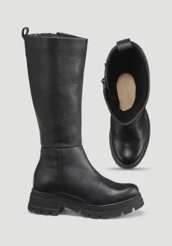 Langschaft-Stiefel aus chromfrei gegerbtem Leder von hessnatur