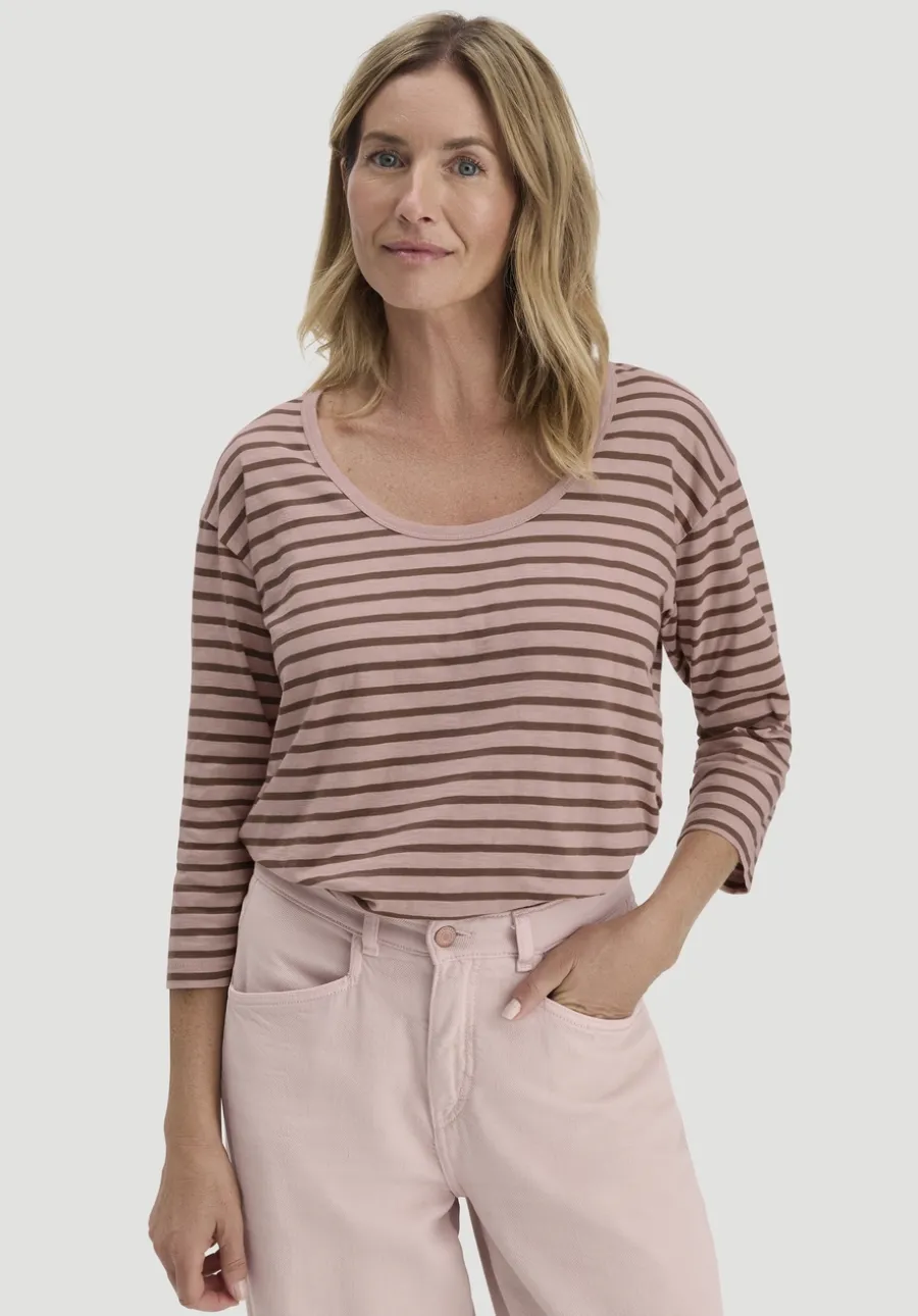 Light Slub Streifen Longsleeve Relaxed aus reiner Bio-Baumwolle von hessnatur