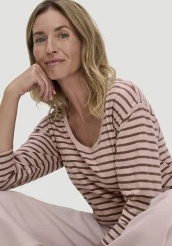 Light Slub Streifen Longsleeve Relaxed aus reiner Bio-Baumwolle von hessnatur