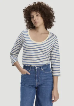 Light Slub Streifen Longsleeve Relaxed aus reiner Bio-Baumwolle von hessnatur