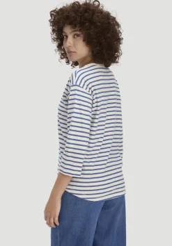 Light Slub Streifen Longsleeve Relaxed aus reiner Bio-Baumwolle von hessnatur