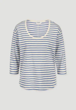 Light Slub Streifen Longsleeve Relaxed aus reiner Bio-Baumwolle von hessnatur