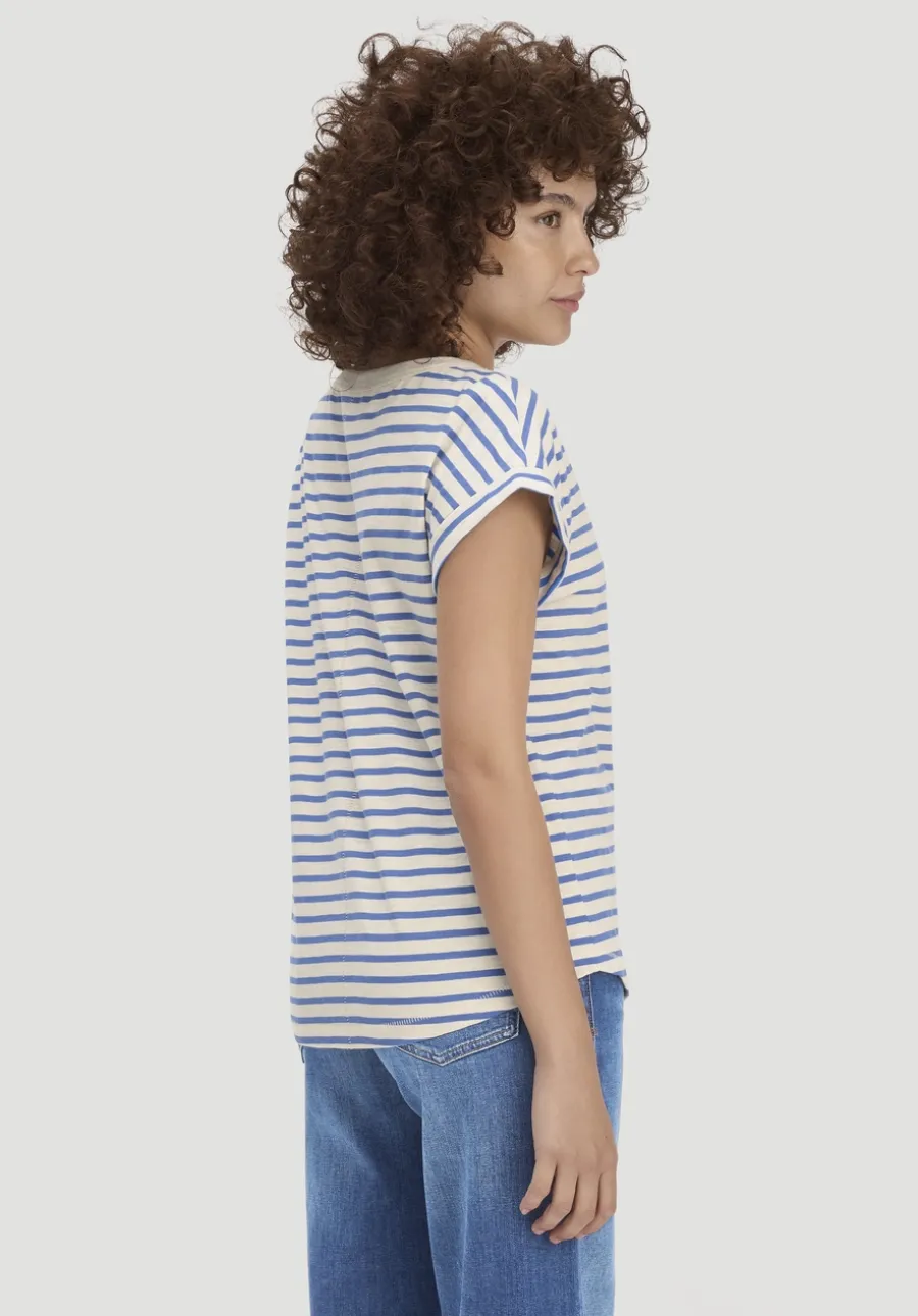 Light Slub Streifen T-Shirt Relaxed aus reiner Bio-Baumwolle von hessnatur