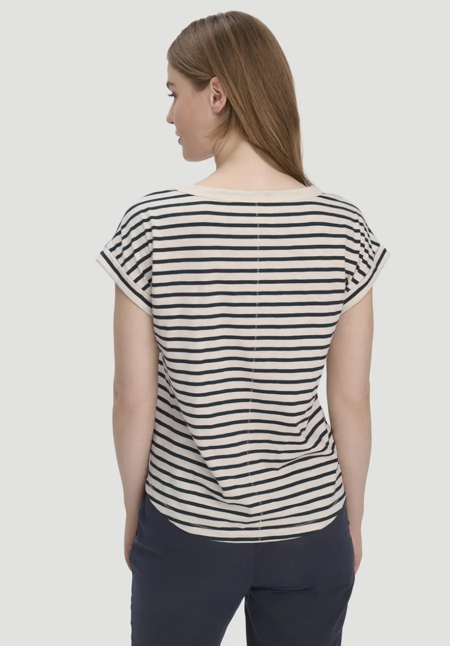Light Slub Streifen T-Shirt Relaxed aus reiner Bio-Baumwolle von hessnatur