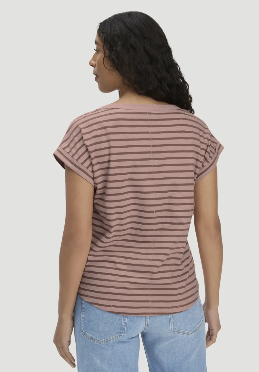 Light Slub Streifen T-Shirt Relaxed aus reiner Bio-Baumwolle von hessnatur