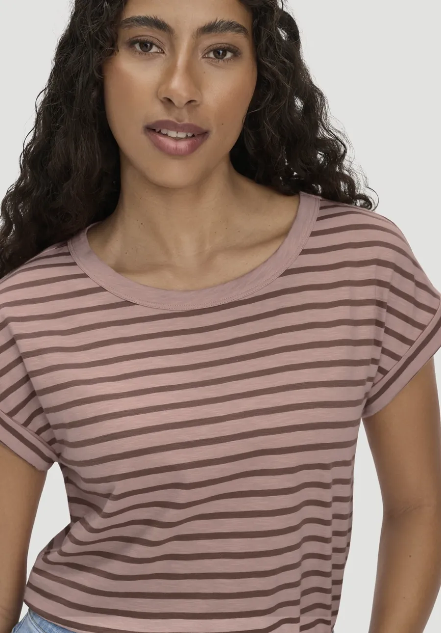 Light Slub Streifen T-Shirt Relaxed aus reiner Bio-Baumwolle von hessnatur