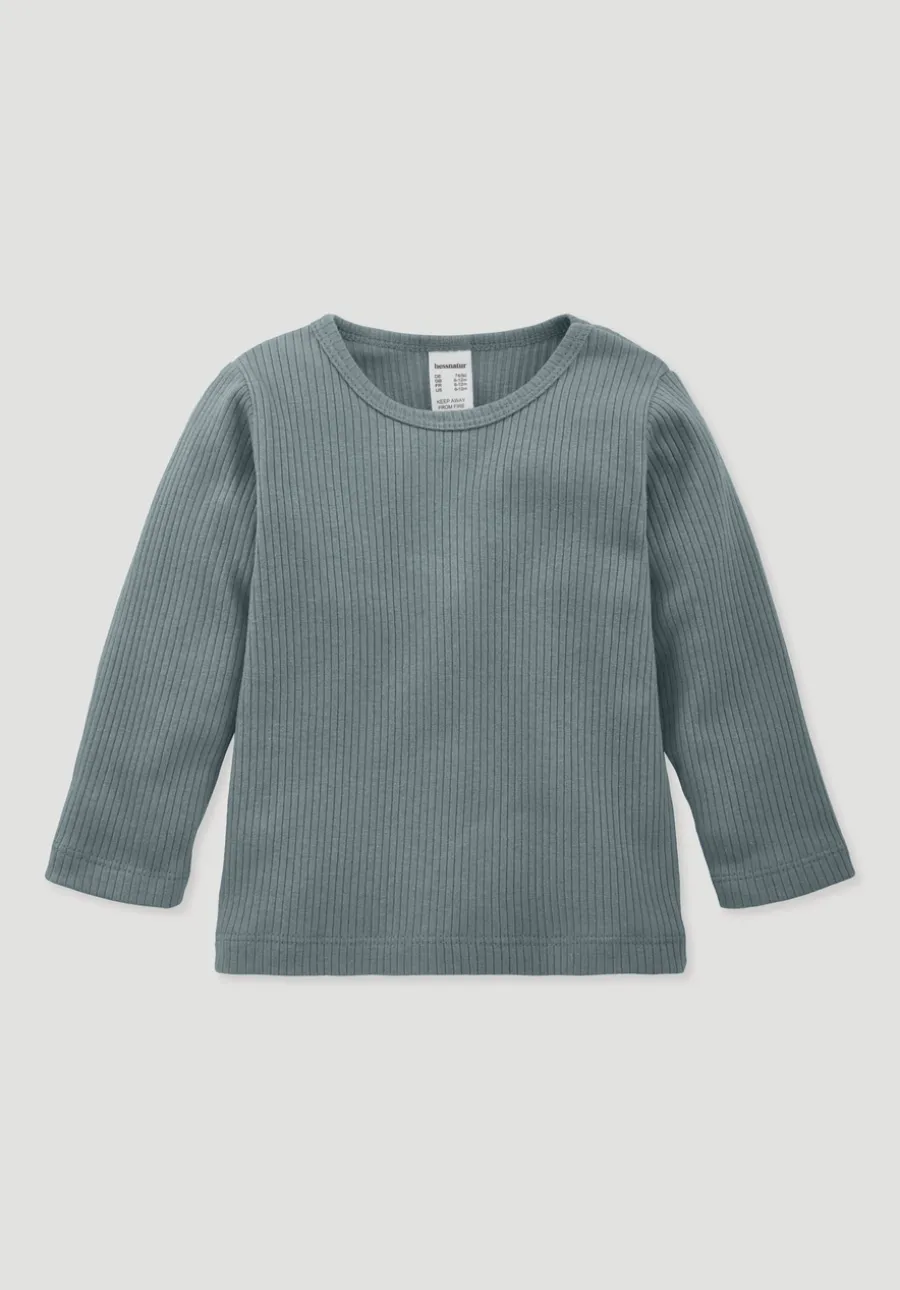 Longsleeve aus Bio-Baumwolle mit Bio-Merinowolle von hessnatur