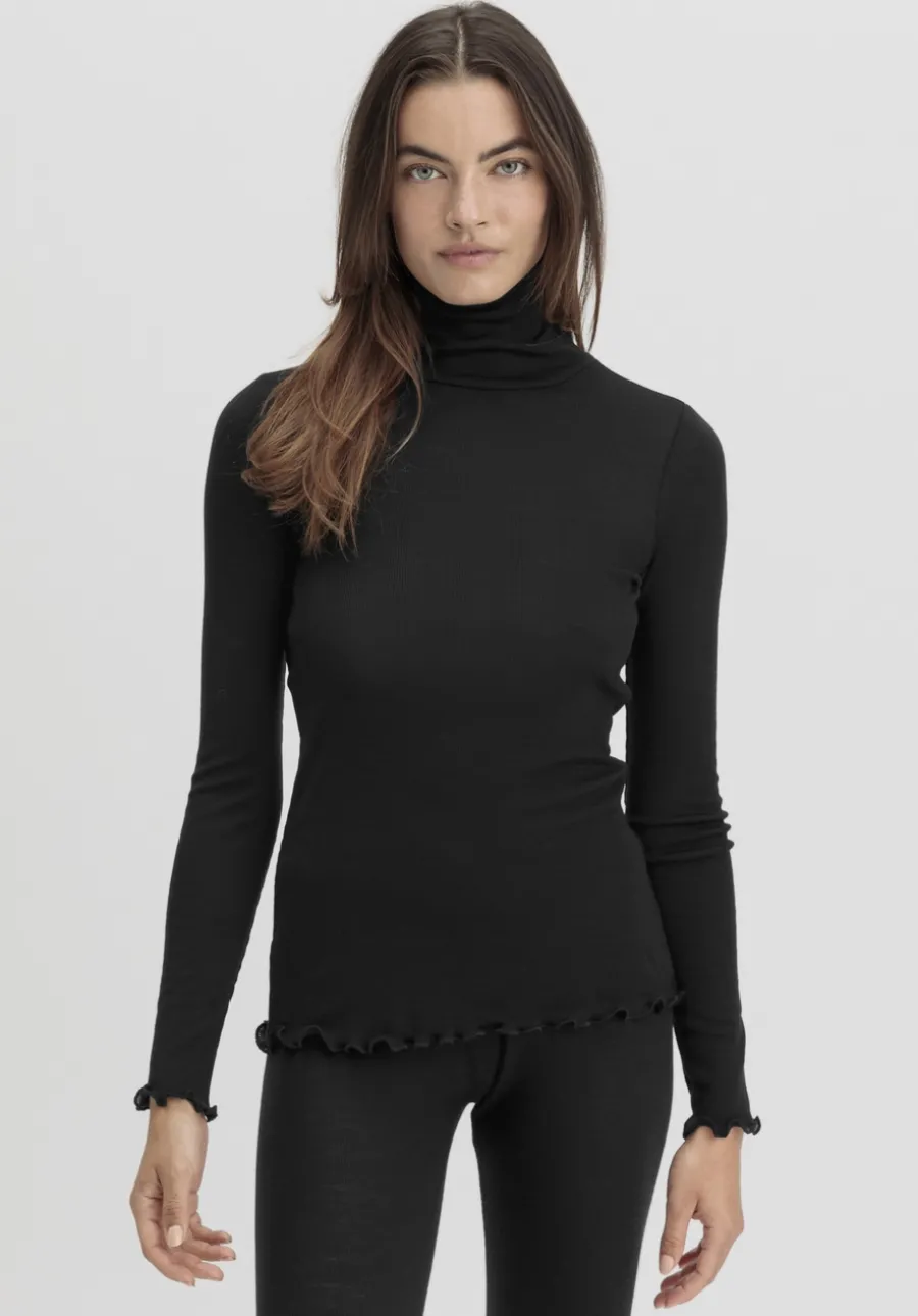 Longsleeve mit Rollkragen WARM TOUCH aus Bio-Merinowolle und TENCEL™ Lyocell von hessnatur