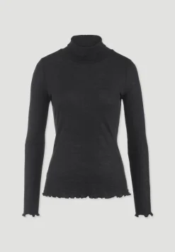 Longsleeve mit Rollkragen WARM TOUCH aus Bio-Merinowolle und TENCEL™ Lyocell von hessnatur