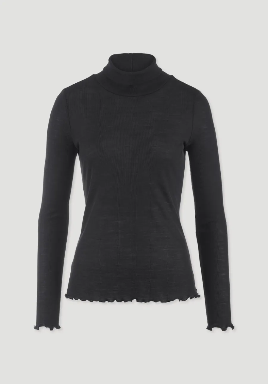 Longsleeve mit Rollkragen WARM TOUCH aus Bio-Merinowolle und TENCEL™ Lyocell von hessnatur