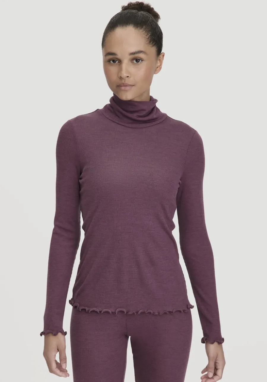Longsleeve mit Rollkragen WARM TOUCH aus Bio-Merinowolle und TENCEL™ Lyocell von hessnatur