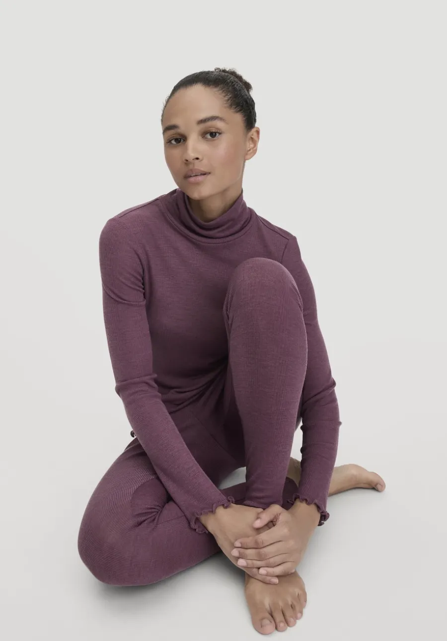 Longsleeve mit Rollkragen WARM TOUCH aus Bio-Merinowolle und TENCEL™ Lyocell von hessnatur