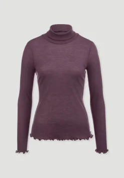 Longsleeve mit Rollkragen WARM TOUCH aus Bio-Merinowolle und TENCEL™ Lyocell von hessnatur