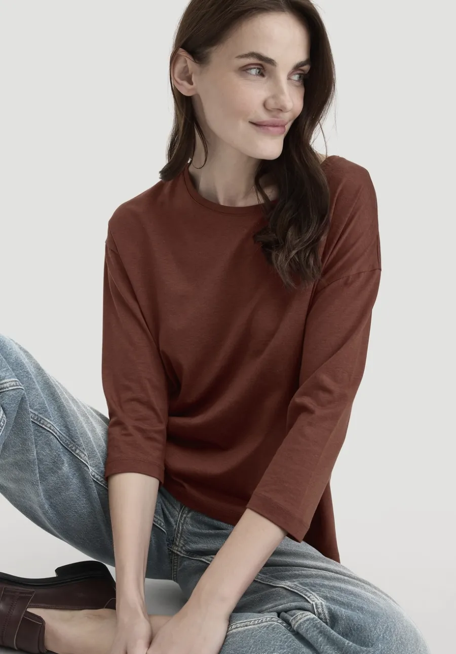 Longsleeve Oversize aus TENCEL™ Lyocell mit Bio-Baumwolle von hessnatur
