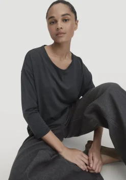 Longsleeve Oversize aus TENCEL™ Lyocell mit Bio-Baumwolle von hessnatur