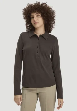 Longsleeve Polo Slim aus reiner Bio-Baumwolle von hessnatur