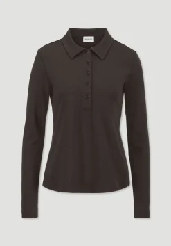 Longsleeve Polo Slim aus reiner Bio-Baumwolle von hessnatur
