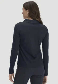 Longsleeve Polo Slim aus reiner Bio-Baumwolle von hessnatur