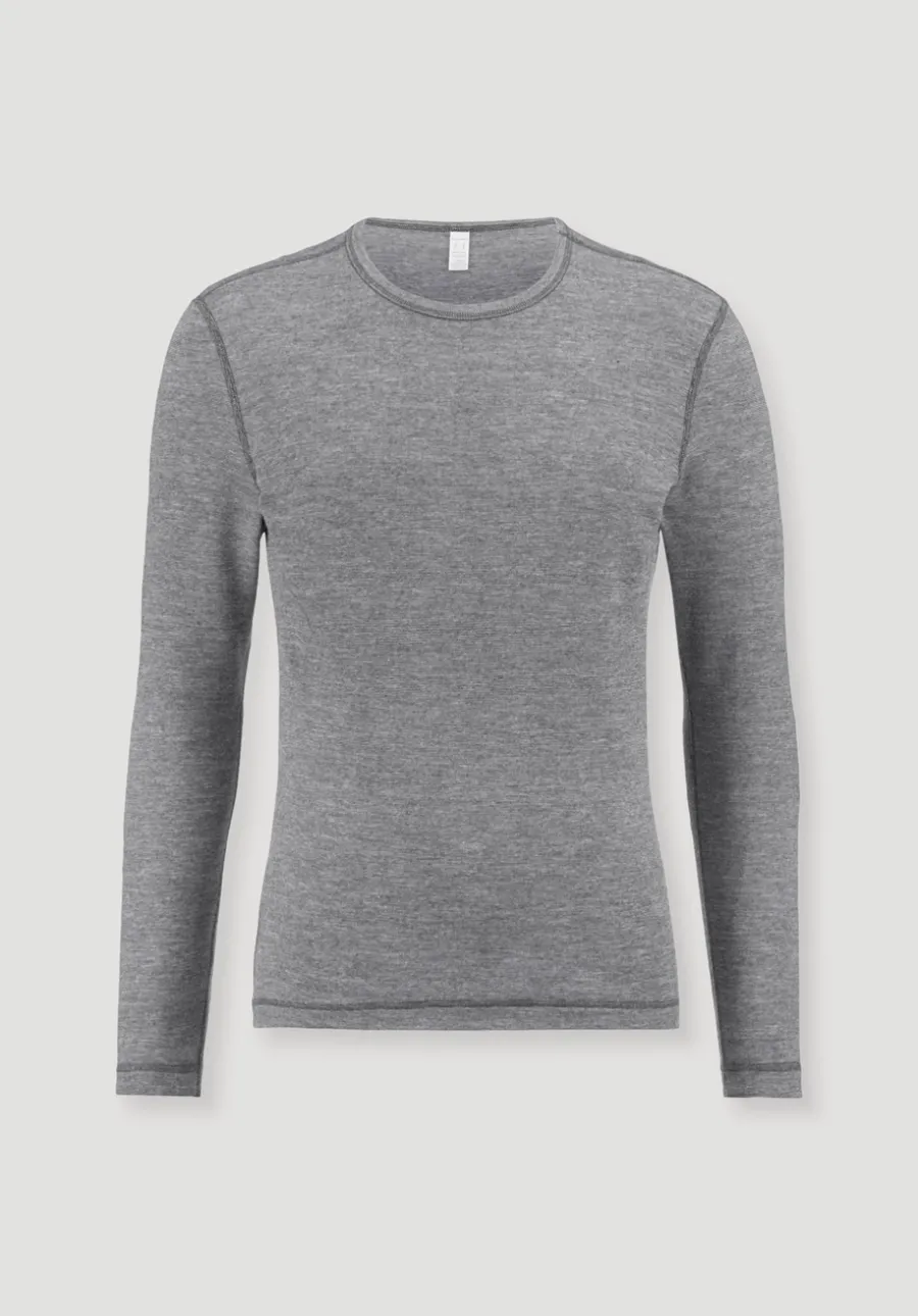 Longsleeve PURE FUNCTION mit Bio-Merinowolle und Seide von hessnatur