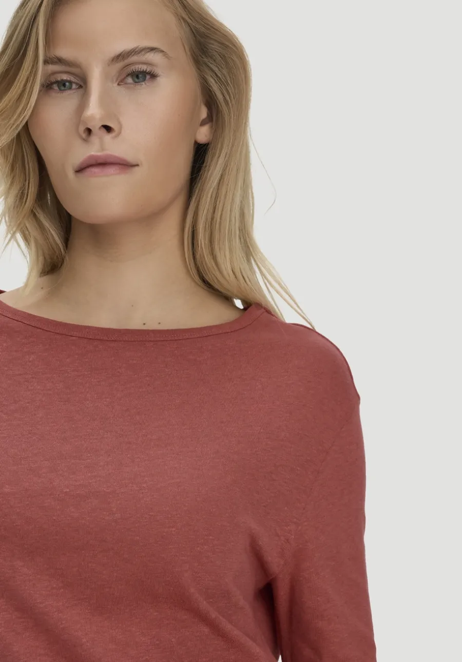 Longsleeve Relaxed aus Leinen mit reiner Bio-Baumwolle von hessnatur