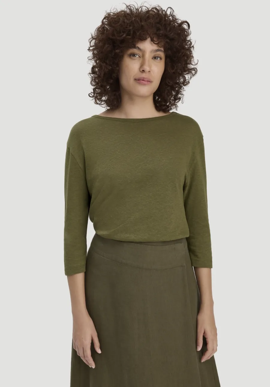 Longsleeve Relaxed aus Leinen mit reiner Bio-Baumwolle von hessnatur