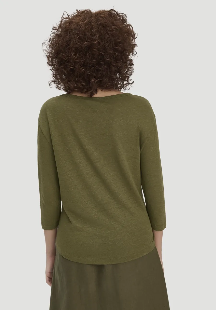 Longsleeve Relaxed aus Leinen mit reiner Bio-Baumwolle von hessnatur