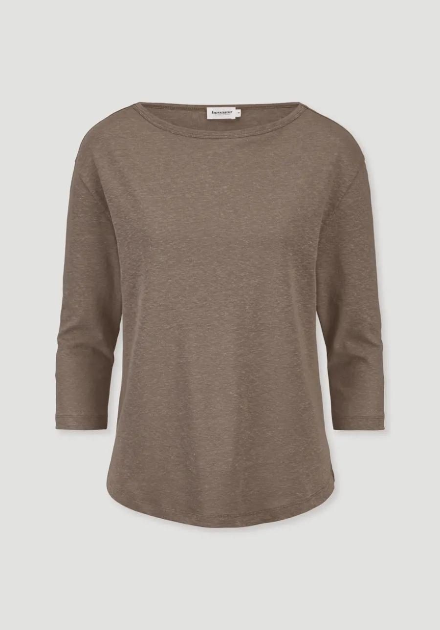 Longsleeve Relaxed aus Leinen mit reiner Bio-Baumwolle von hessnatur