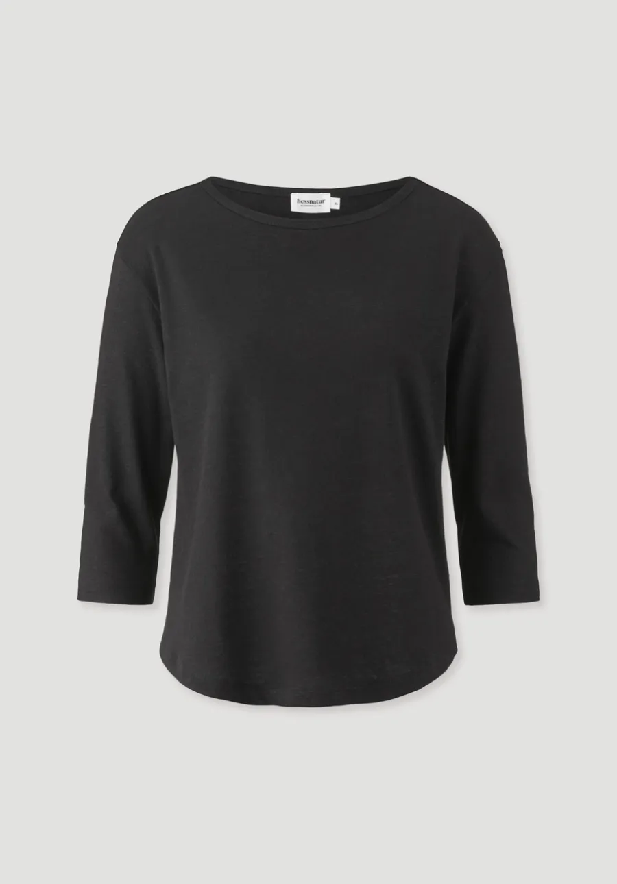 Longsleeve Relaxed aus Leinen mit reiner Bio-Baumwolle von hessnatur
