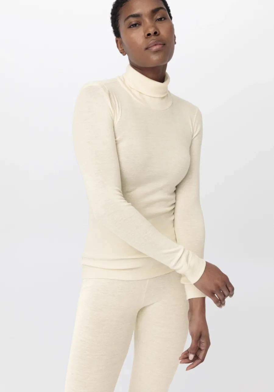 Longsleeve SILK & WARM TOUCH mit Bio-Merinowolle und Seide von hessnatur