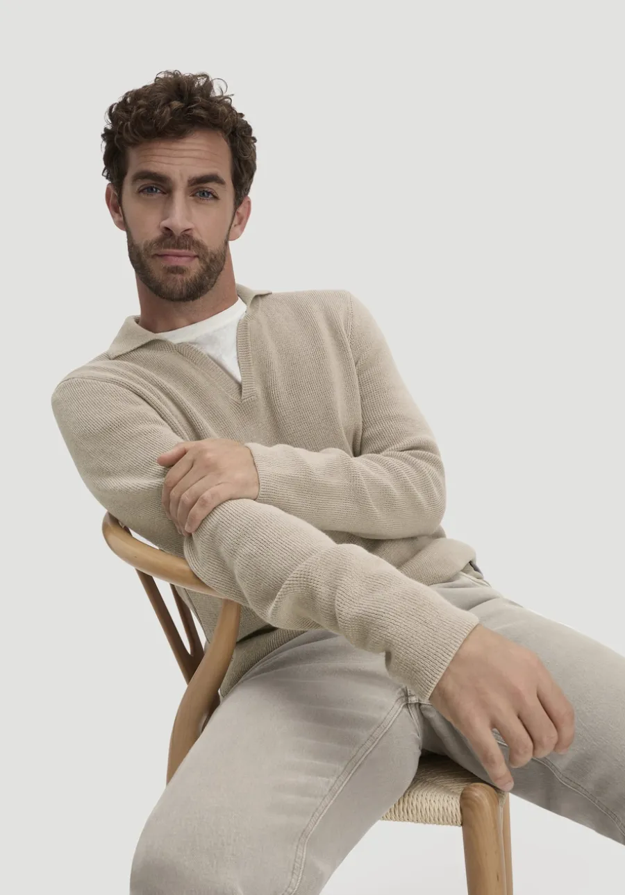 Milano Strick Polo Regular aus Leinen mit Bio-Baumwolle und LENZING™ ECOVERO™ Viskose von hessnatur