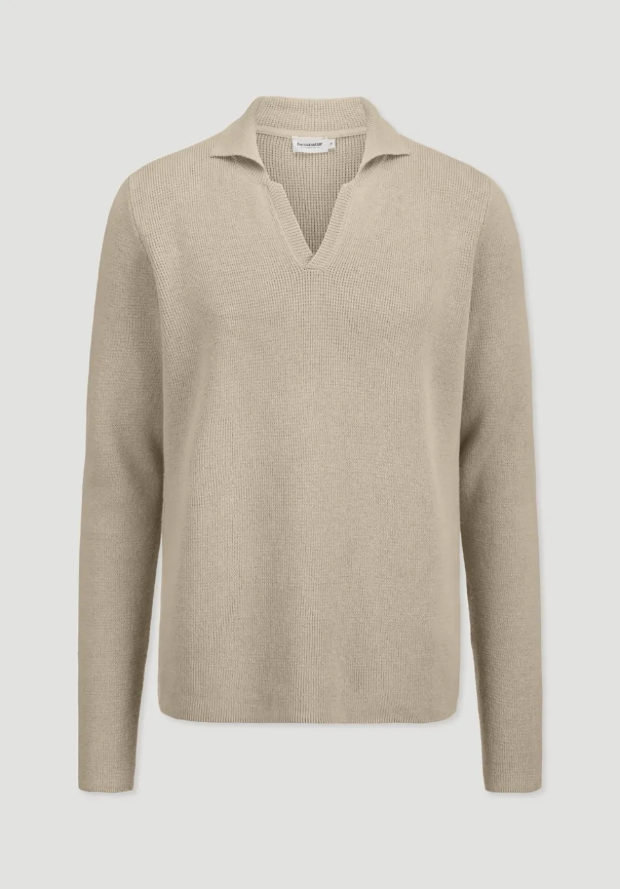 Milano Strick Polo Regular aus Leinen mit Bio-Baumwolle und LENZING™ ECOVERO™ Viskose von hessnatur