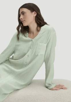 Musselin Nachthemd Relaxed PURE COMFORT aus reiner Bio Baumwolle von hessnatur